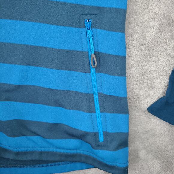 Mammut Blue & Navy Striped  Turtleneck Jacket L, Fleece-Lined, Women's - Picture 6 of 16